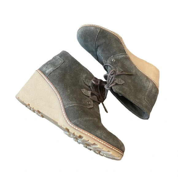 Toms Women's Shoes Desert Wedge Suede - Picture 5 of 6